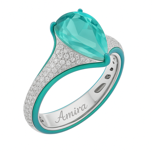 Paraiba Tourmaline & Diamond Ring